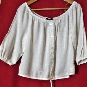 Street Wear Society Bottom down White Blouse Medium